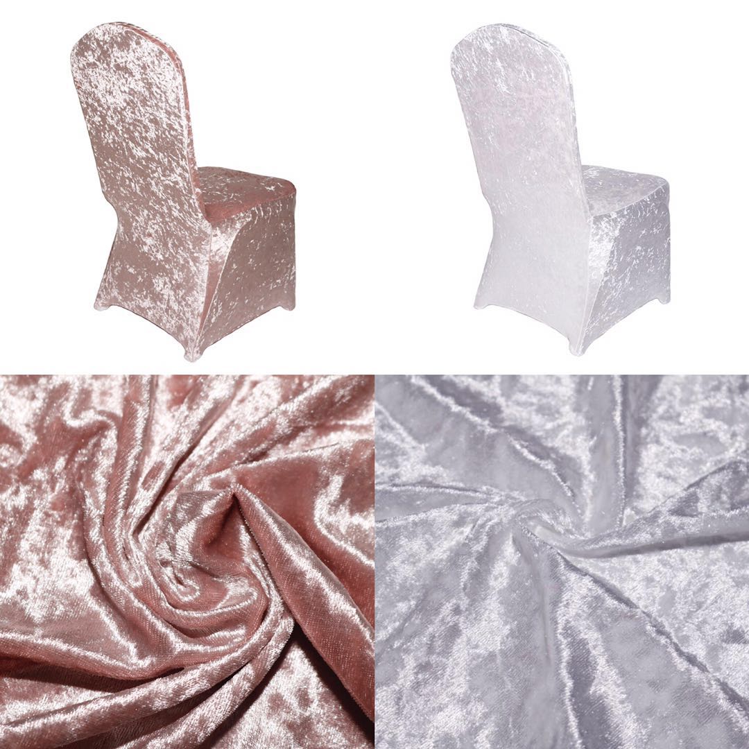  High Quality Velvet Shiny Lycra Chair Cover 