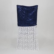 Sequin with Feather Embroidered Chair Cover hoods