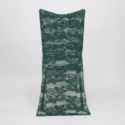 Dark Green  Lace Jacquard Emboridered Chair Cover Hoods