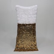 High Quality Sequin with Lace Chair Back Caps Cover hoods 